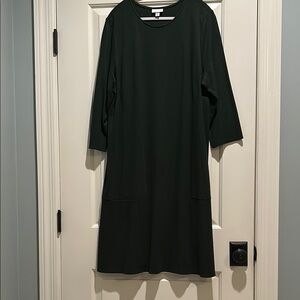 J. Jill Green Sheath Dress with Dolman Sleeves